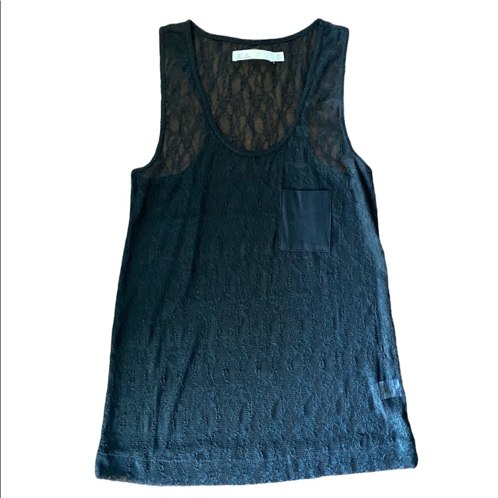 [Hi-Line] Black Lace Racerback Tank Top